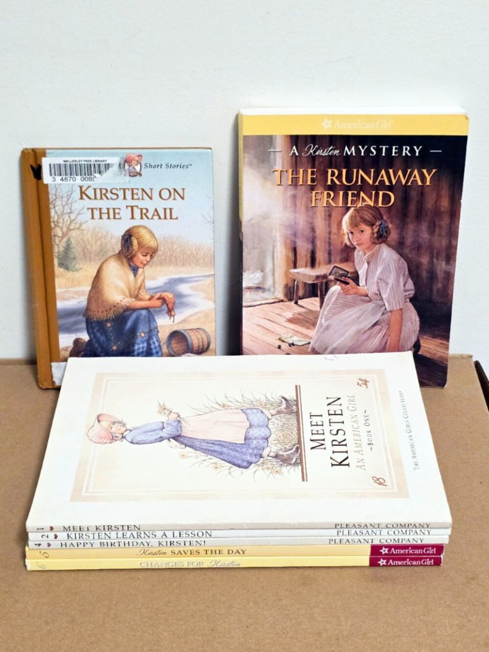 American Girl Kirsten 7 Books Pleasant Co White Cover Mystery Short Story 1st Ed